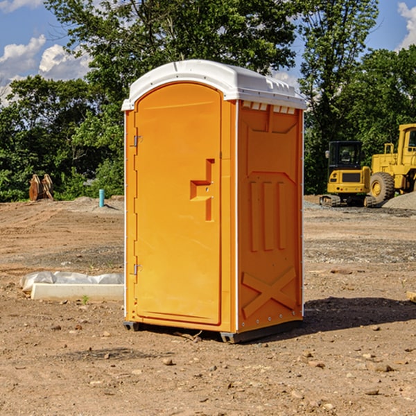 how often are the porta potties cleaned and serviced during a rental period in Green Oak